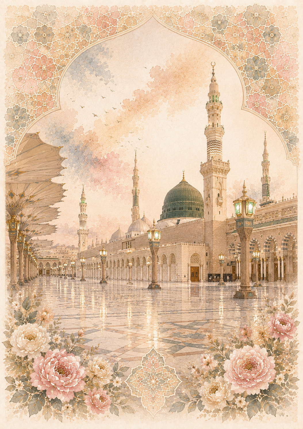Beneath the Umbrellas A6 Print